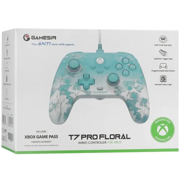 GameSir Геймпад GameSir T7 Pro, PC, Steam Deck, Xbox One, Xbox Series S, голубой, Проводной, голубой