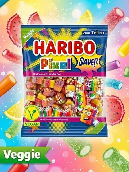 Жевательный мармелад Haribo Rainbow Pixel 160 грамм