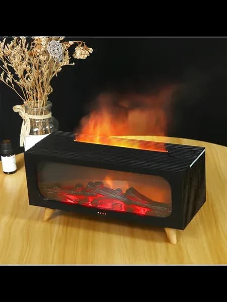 Цветной увлажнитель для дома с ночниками и ароматами (Black)