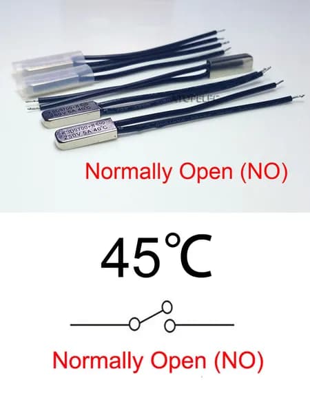 5 шт. 45C KSD9700 250V 5A нормально - открытый температурный переключатель