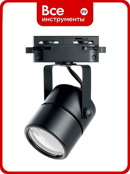 Трековый однофазный светильник на шинопровод FERON GU10, AL191, 50W, 230V, черный 41592