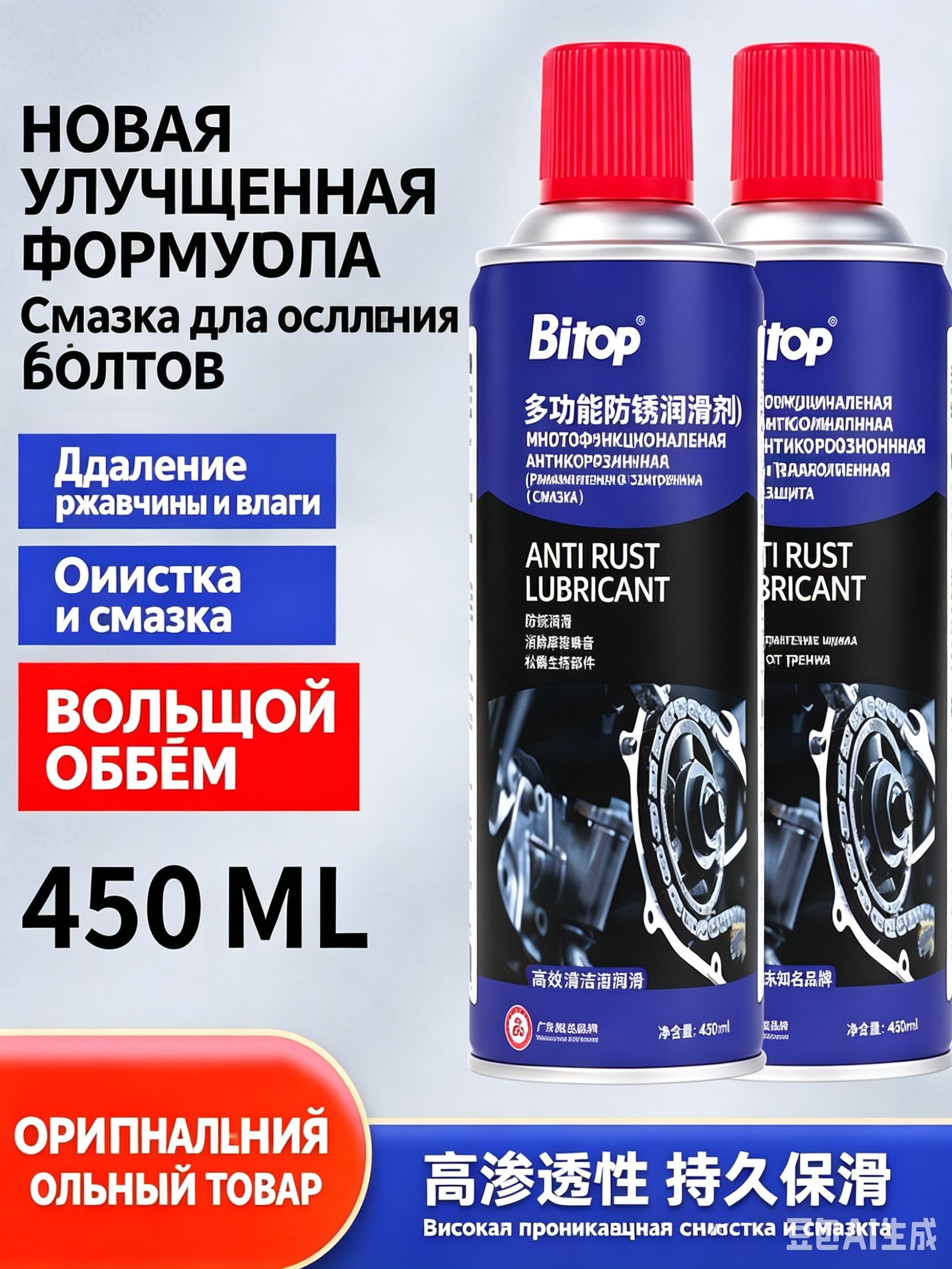 Смазка автомобильная Силиконовая, 520 мл, 1 шт.