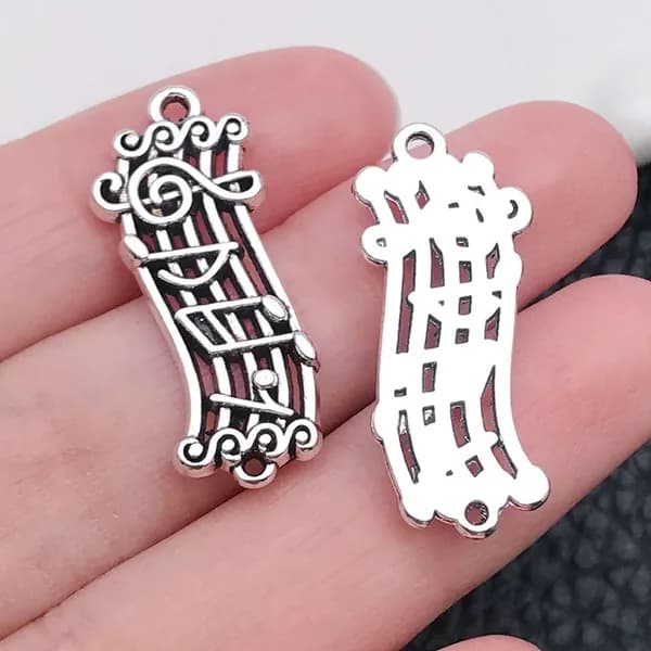 Ретро-подвеска с музыкальным символом музыкального инструмента 10pcs