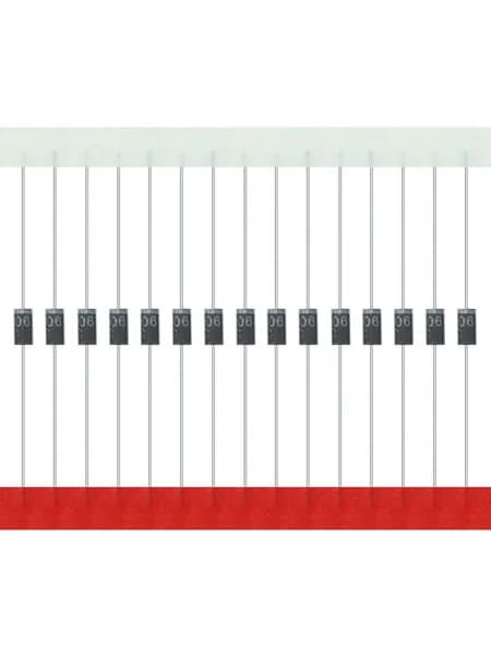 AUKENIEN 200 шт. Источник питания с выпрямительным диодом DO-41 4006, 1 А, 800 В, аксиальный диод, выпрямитель, 1 Ампер, 800 Вольт, IN4006