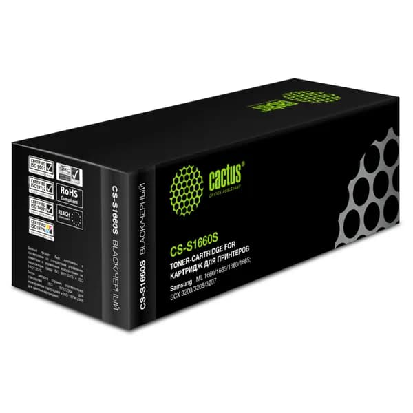 Картридж Cactus CS-S1660S D104S черный, для SAMSUNG ML-1660/1665/SCX-3205/3207, ресурс до 1500 страниц