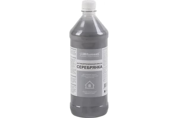 Краска антикоррозийная Серебрянка Bitumast 1 кг