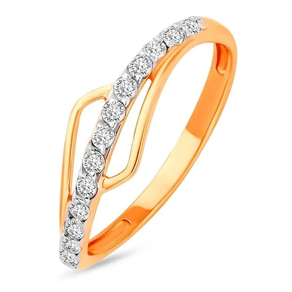 Кольцо золотое женское с фианитами 375 пробы 585GOLD