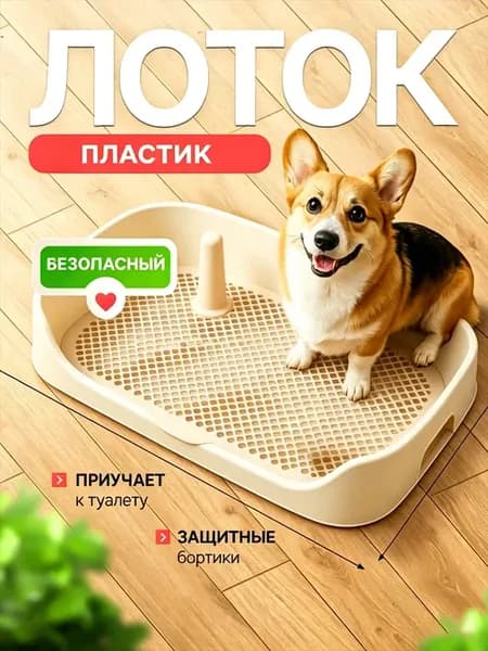 Лоток для собак под пеленку 40х30 туалет коврик пластиковый