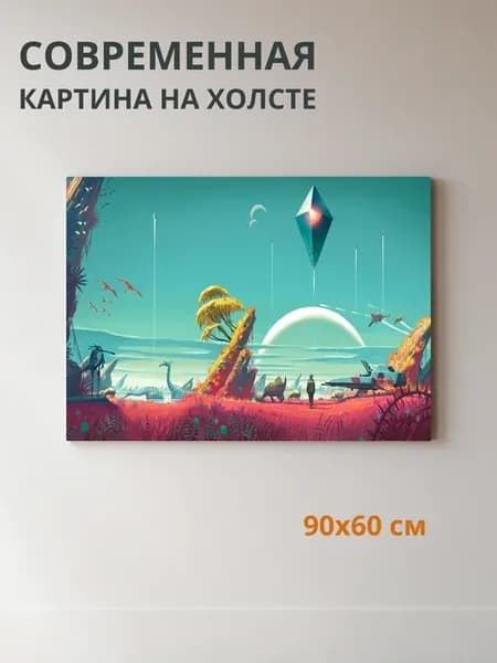 Картина на холсте Сюрреализм 90x60 см