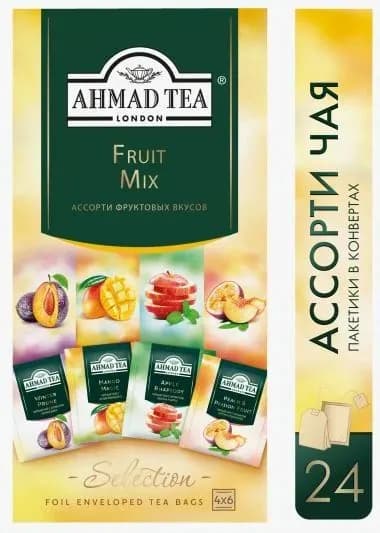 Чай в пакетиках Ahmad Tea FRUIT MIX (Фруктовый Микс), 24 шт