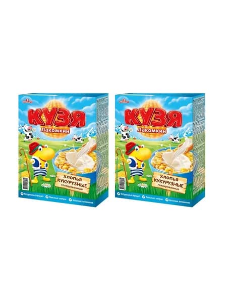 Кузя Лакомкин Кукурузные хлопья глазированные, 250 гр, 2 уп