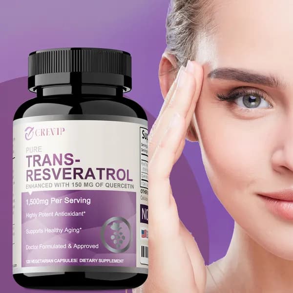 Капсулы Grevip Pure Trans Resveratrol разработаны для обеспечения мощной антиоксидантной поддержки и содействия здоровому старению.