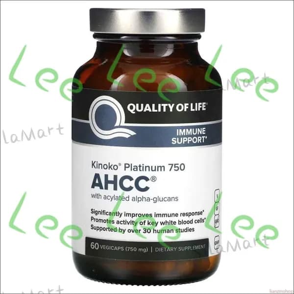 Quality of Life Kinoko Platinum AHCC 60 капсул иммуностимулятор с альфа-глюканами