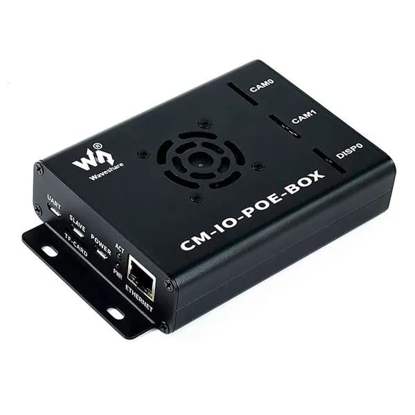 Металический корпус с платой расширения Raspberry PoE для вычислительного модуля Raspberry Pi
