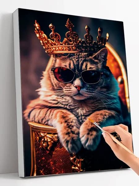 Картина по номерам (40x50) "Король"