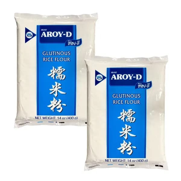 Мука рисовая клейкая 400 гр, Aroy-d (2 шт. в наборе)
