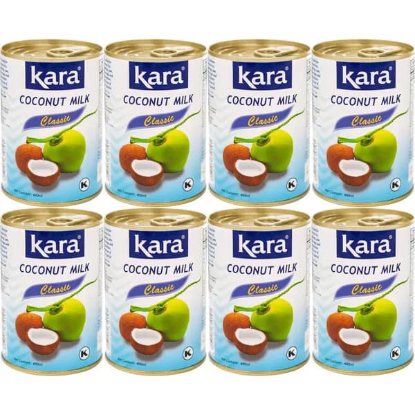 Растительный напиток кокосовый Kara Classic 17% 0,4 л, набор: 8 штук