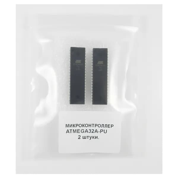 Микроконтроллер ATMEGA32A-PU, Микроконтроллер 8-бит AVR, DIP40, (оригинал)