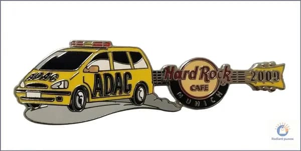 Значок Hard Rock Cafe Munich ADAC Car Guitar