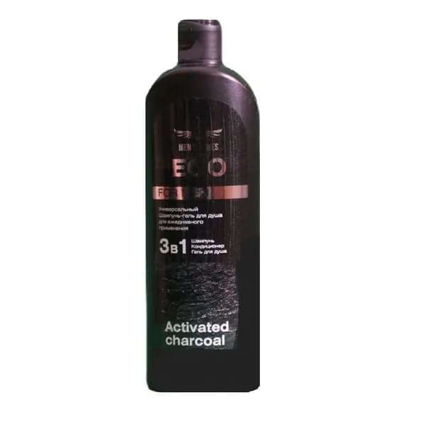 Шампунь-гель для душа 3в1 Tolk EGO for MEN Черный уголь 430 г
