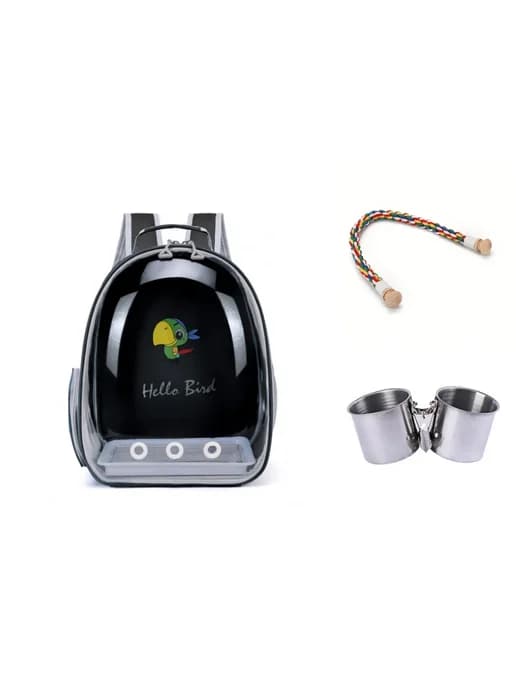 Рюкзак-переноска для птиц из пластика Черный, Package C blac