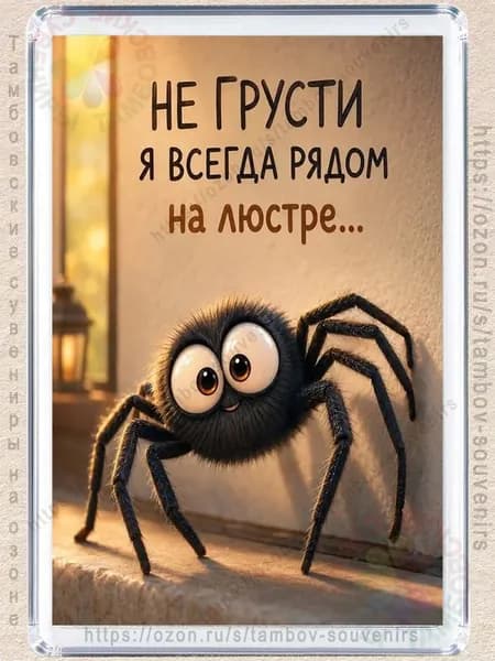 Магнитик на холодильник "Не грусти я всегда рядом"