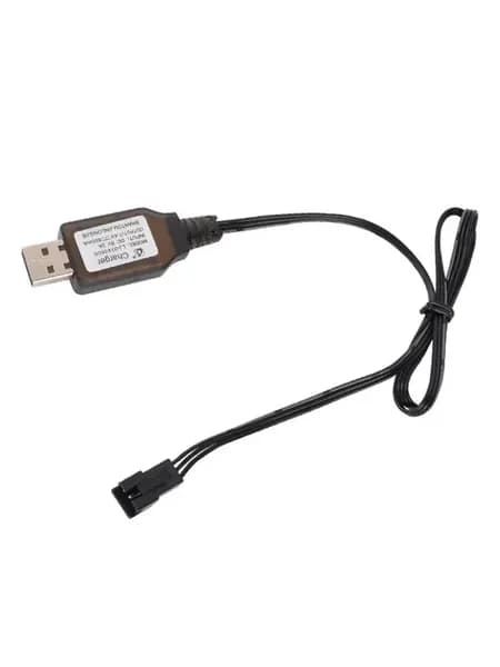 Кабель зарядного устройства USB, 7,4 В, 500 мА, с разъемом SM-3P для радиоуправляемых автомобилей, лодок и игрушек с пультом дистанционного управления, SM3P, положительная зарядка