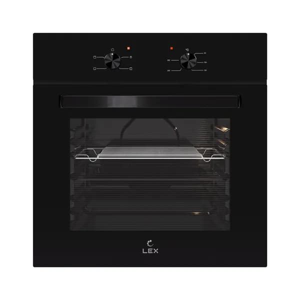Духовой шкаф электрический встраиваемый LEX EDM 040 BBL,4 режима работы, двойное остекление, гидролизная очистка,объём 62 л.