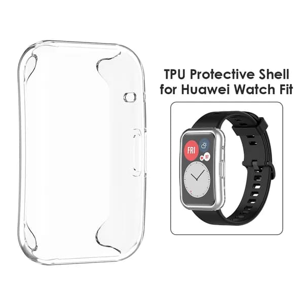 чехол из мягкого ТПУ для Huawei Watch Fit, прозрачный