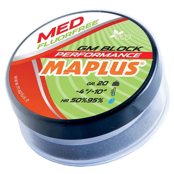 MAPLUS Твердый воск без фтора GM BLOCK PERFORMANCE MED 20gr