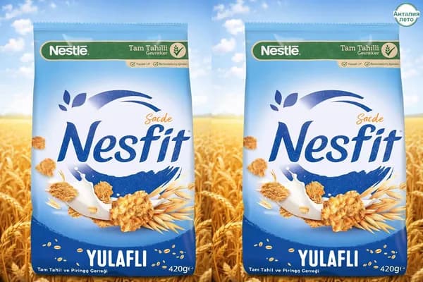 Nestle Nesfit Простые цельнозерновые и рисовые хлопья, 2x420 г