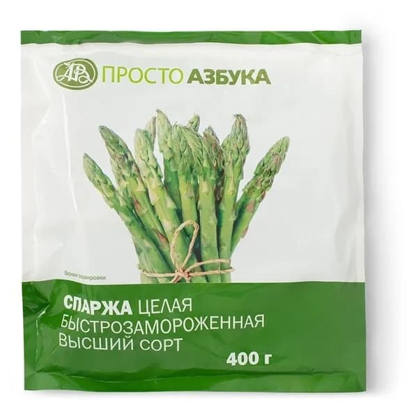 Спаржа Просто азбука целая быстрозамороженная 400 г
