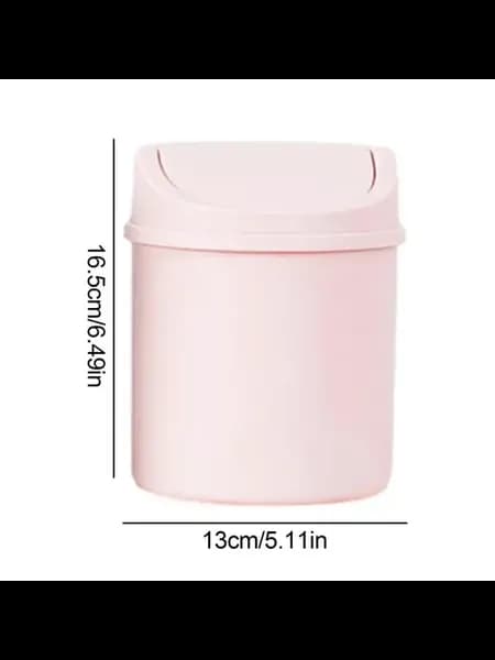 Розовое мини мусорное ведро 16.5x13 см