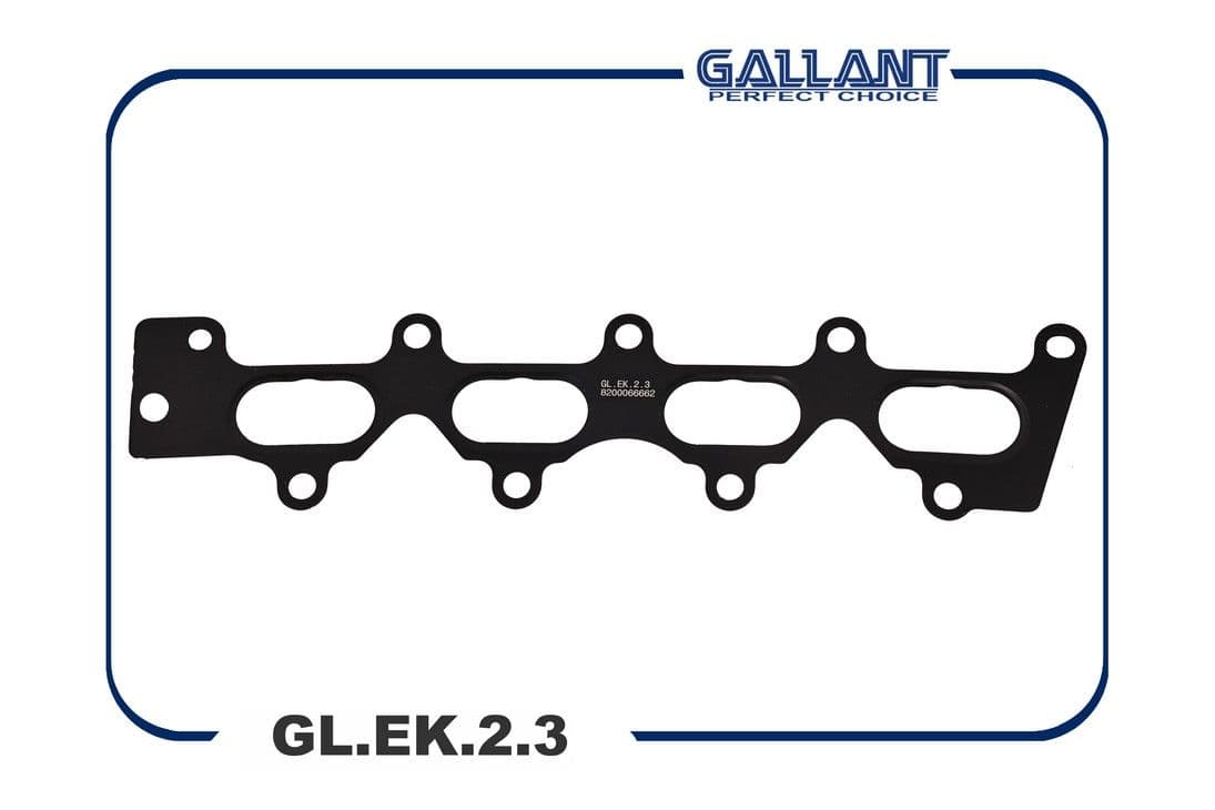Прокладка коллектора 8200066662 GL.EK.2.3 впускного Lada Largus, Renault Logan 1, 6 K4M 16V, GALLANT GLEK23