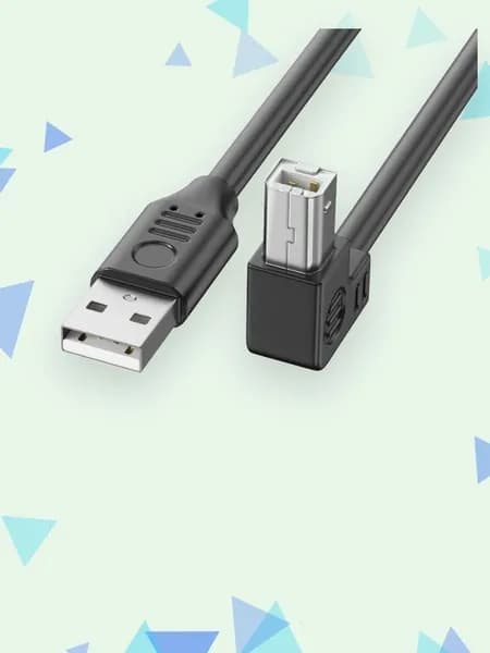 Длинный USB-кабель для принтера и сканера с фольгированным экранированием, 0.3m - Наклонись