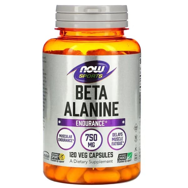 Бета-аланин NOW Beta Alanine 750 мг 120 растительных капсул X