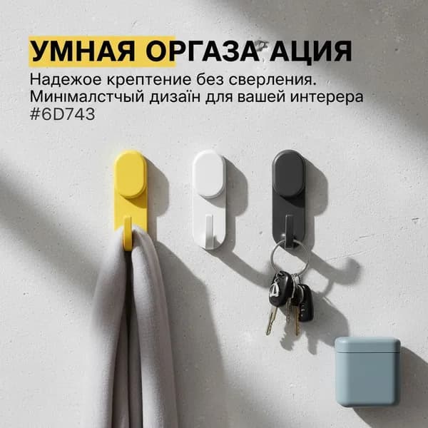 Рейлинг для кухни, ванной х 7 см х 2.5 см 2 шт abs пластик желтый
