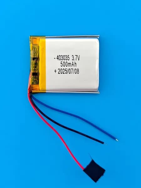 Аккумулятор универсальный литий полимерный li-pol 3.7v вольт 3pin 3 провода с платой 500mAh 403035 размеры батареи 4x30х35