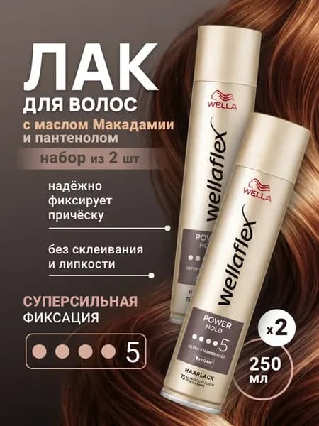 Лак для волос Power Hold Ультрафиксация 5, 2х250 мл