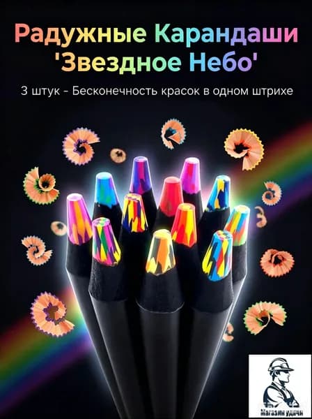 Набор карандашей, вид карандаша: Цветной, 3 шт.