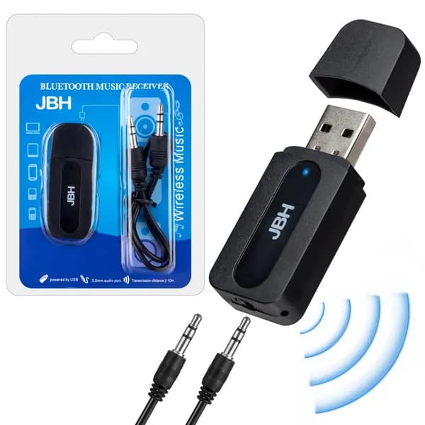 Bluetooth ресивер AUX / USB BT-04 для дома и авто / Адаптер AUX-Bluetooth в машину и домашней акустики / Аудиоресивер автомобильный / Блютуз ресивер аукс / адаптер для магнитолы / AUX-Bluetooth для любых аудио-систем