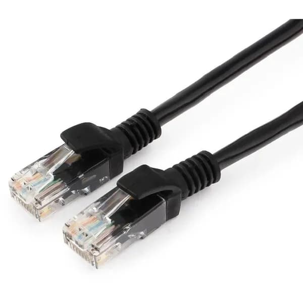 Патч корд Cabeus, медный UTP PP10-2M/BK кат.5, 2м, литой, многожильный (черный) (PP10-2M/BK)