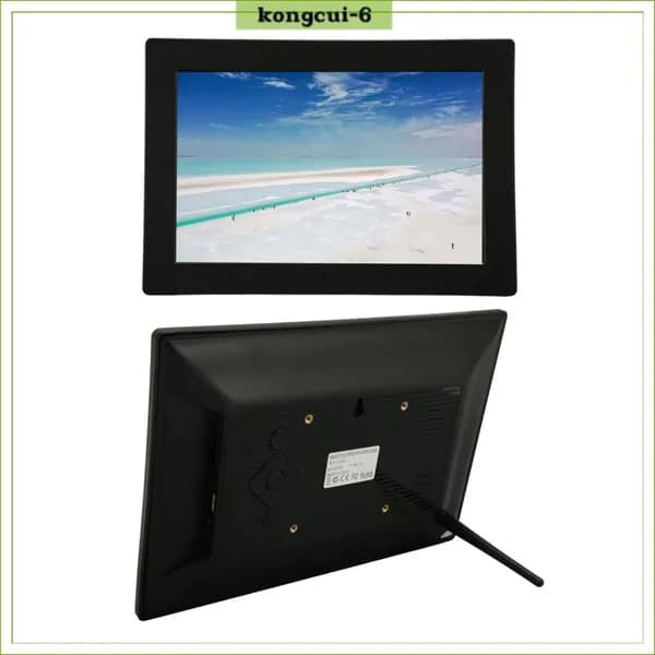10 Inch Digital Photo Frame, Яркие цвета и высокая четкость изображения, для семейных мероприятий и просмотра Черный британский стандарт