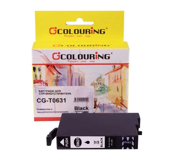 Картридж для струйного принтера T0631 Colouring для Epson C67/C87/CX3700/CX4100/CX4700, цвет черный