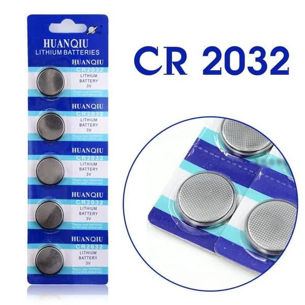 HUANQIU Батарейка CR2032, Li (литиевый) тип, 200 мАч, 3 В, 5 шт