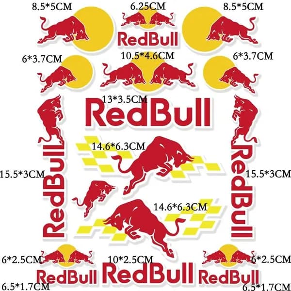 Светоотражающие наклейки Red Bull,наклейки для автомобилей/мотоциклов/велосипедов