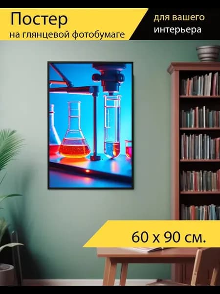 Постер "Научный лабораторный эксперимент с." 60x90см