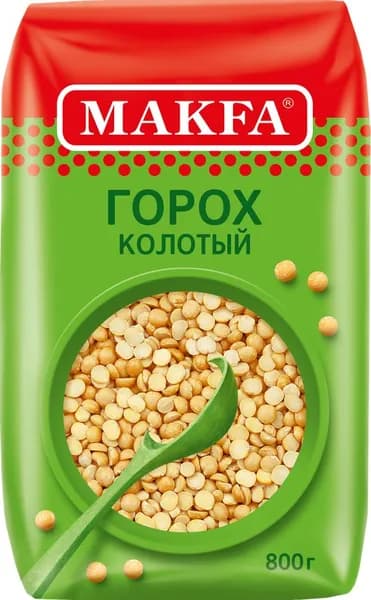 Горох колотый MAKFA шлифованный, 800г
