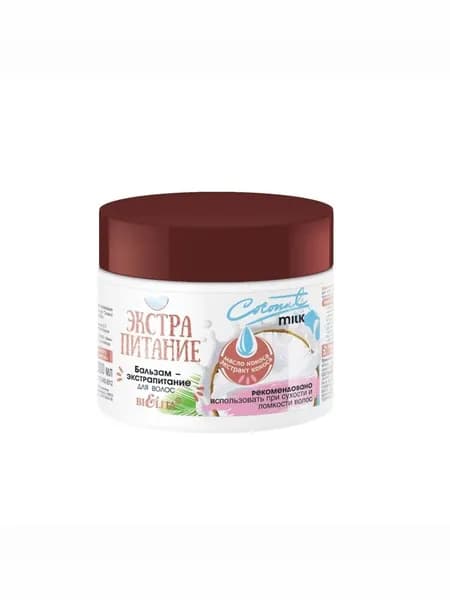 БЕЛИТА Бальзам-экстрапитание для волос Coconut Milk, 300 мл