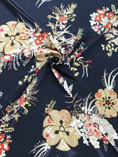 Ткань для шитья, атлас, с печатным рисунком, 80 г/м , продается отрезом (в метрах).